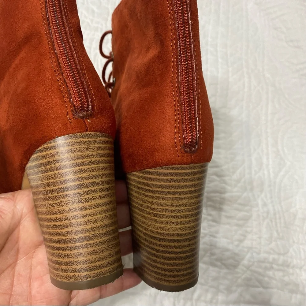 Lace Up Caged heels booties Rush Size 9